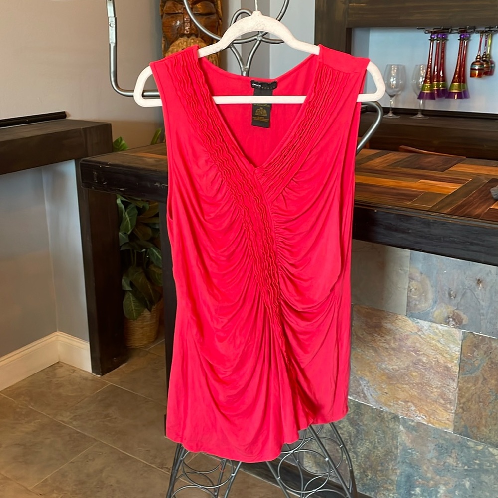 Grace Elements V-neck Silky Pink Blouse XXL